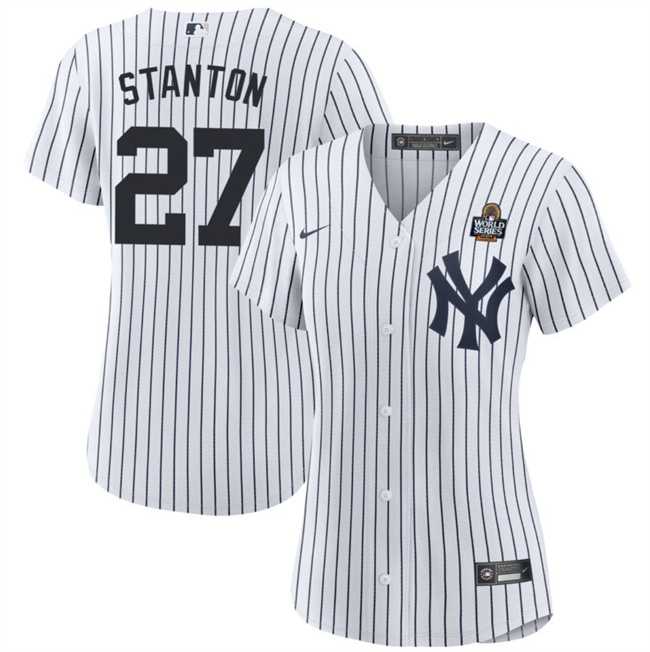 Women's New York Yankees #27 Giancarlo Stanton White 2024 World Series Cool Base Stitched Jersey1 Dzhi,We sell and wholesale Women's New York Yankees #27 Giancarlo Stanton White 2024 World Series Cool Base Stitched Jersey1 Dzhi on line form chian!